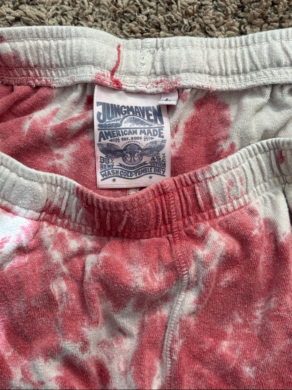 Jungmaven Tie Dye Sun Shorts hemp organic cotton large - Picture 3 of 3